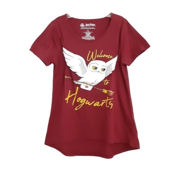 Wizarding World of Harry Potter Hedwig Owl Hogwarts Graphic T Shirt Girls XL - Picture 1 of 8